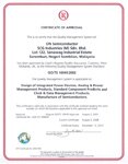 ISO/TS 16949:2009 Certificate for Seremban, Malaysia