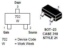 2N7002L: Nチャネル小信号MOSFET60V 115mA 7.5 Ω