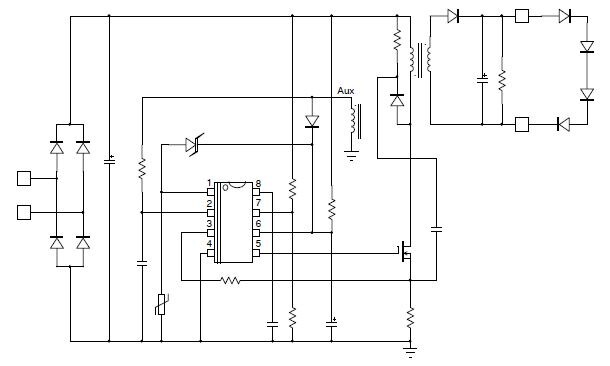 NCL30083: ステップ調光可能擬似共振プライマリ・サイド電流モード・コントローラ (LED照明用、サーマル・フォールドバック機能搭載)