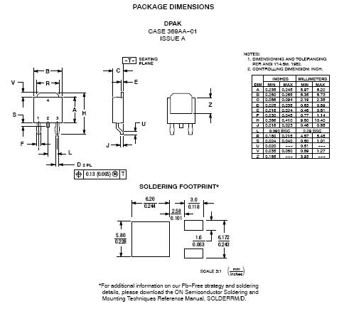 NTD4906N: パワー MOSFET 30V 54A 5.5 mOhm シングル N チャネル DPAK
