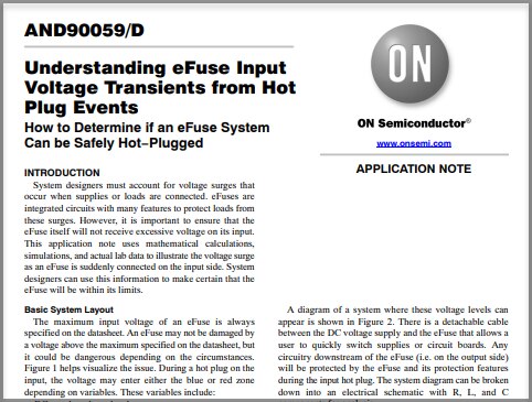 Understanding eFuse Input Voltage Transients from Hot Plug Events Overview Thumbnail