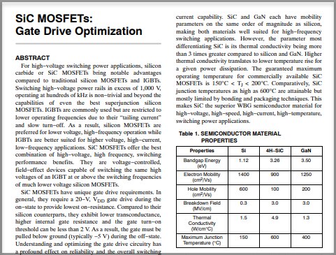 SiC MOSFETs Gate Drive Optimization Overview Tutotrial Thumbnail